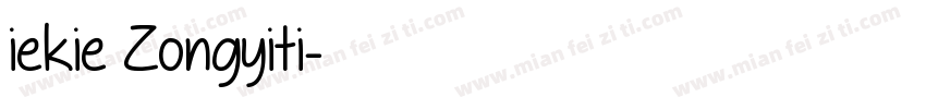 iekie Zongyiti字体转换